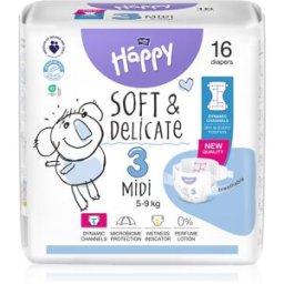 BELLA Baby Happy Soft&Delicate wegwerpluiers met kanaaltjes Midi 5-9 kg 16 st