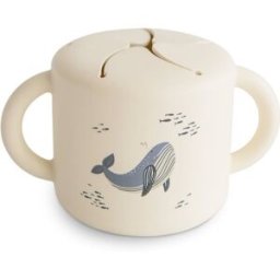 Mushie Baby Snack Cup Kop voor een snack Whales 1 st