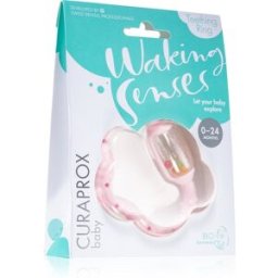 Curaprox Baby Waking Senses Bijt Ring met Massageborstel en Rammelaar 1 st