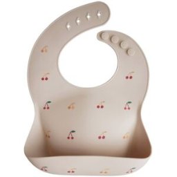 Mushie Silicone Baby Bib slab Cherries 1 st
