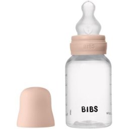 BIBS Anti-Colic Baby Bottle Silicone oorbellen met siliconen speen Blush 150 ml