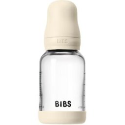 BIBS Baby Glass Bottle Round Latex oorbellen Ivory 120 ml