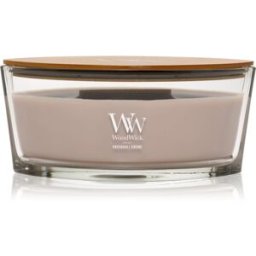 Woodwick Opulent Wood Patchouli Creme geurkaars met een houten lont 453.6 g