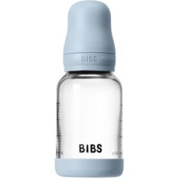 BIBS Baby Glass Bottle Round Latex oorbellen Baby Blue 120 ml