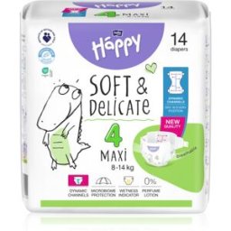 BELLA Baby Happy Soft&Delicate wegwerpluiers met kanaaltjes Maxi 8-14 kg 14 st