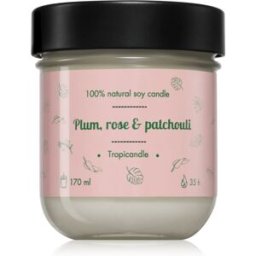 Tropicandle Plum, Rose & Patchouli geurkaars 170 ml