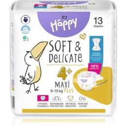 BELLA Baby Happy Soft&Delicate wegwerpluiers met kanaaltjes Maxi Plus 9-15 kg 13 st