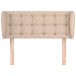 vidaXL Hoofdbord met randen 103x23x78/88 cm kunstleer cappuccinokleur