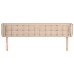 vidaXL Hoofdbord met randen 163x23x78/88 cm kunstleer cappuccinokleur