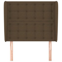 vidaXL Hoofdbord met randen 83x23x118/128 cm stof donkerbruin