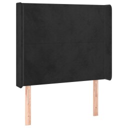 vidaXL Hoofdbord LED 93x16x118/128 cm fluweel zwart