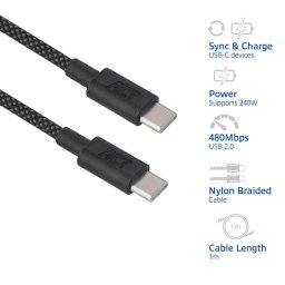 ACT USB-C kabel 240W 1m zwart