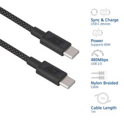 ACT USB-C kabel 1m zwart