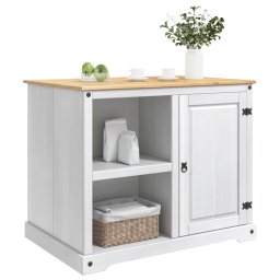 vidaXL Keuken Eiland Set 2 st Wit en Honing Was 112 x 77 x 91,5 cm