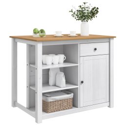 vidaXL Keuken Eiland Set 2 st PANAMA Wit en Honing Was