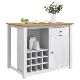 vidaXL Keuken Eiland Set 2 st PANAMA Wit en Honing Was