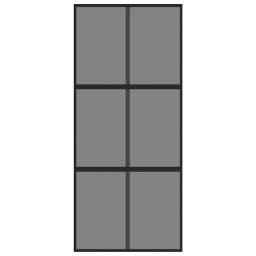 vidaXL Schuifdeur 90x205 cm gehard glas en aluminium zwart