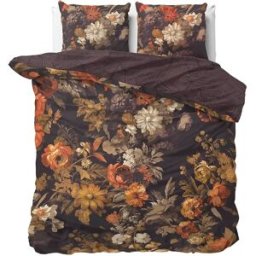 Dreamhouse Dekbedovertrek Art Flower Bruin - Tweepersoons 200 x 200/220 cm + 2 kussenslopen