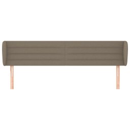 vidaXL Hoofdbord met randen 203x23x78/88 cm stof taupe