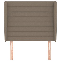 vidaXL Hoofdbord met randen 103x23x118/128 cm stof taupe