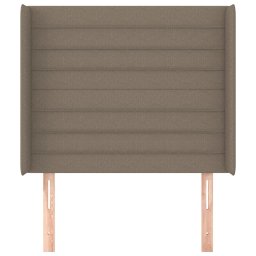 vidaXL Hoofdbord met randen 103x16x118/128 cm stof taupe
