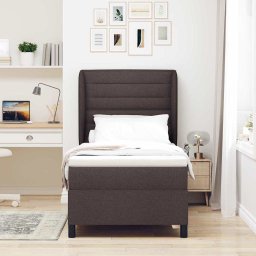 vidaXL Boxspring bed met matras Donkerbruin 100 x 200 cm Stof
