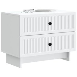 vidaXL Nachtkastje met lade Wit 62 x 34,5 x 47,5 cm Bewerkt hout