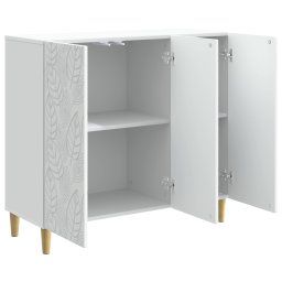 vidaXL Dressoir Wit 89 x 34,5 x 80 cm Bewerkt hout