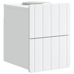 vidaXL Wandbeugel Bedkast met lade Wit 33 x 34,5 x 43 cm Bewerkt hout