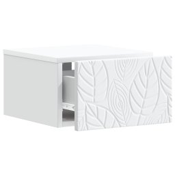 vidaXL Wandbeugel Bedkast Wit 49 x 34,5 x 20 cm Bewerkt hout