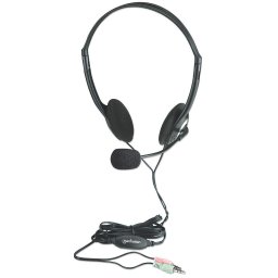 Manhattan stereo headset zwart