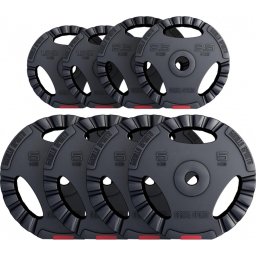 Gorilla Sports Halterschijven Set - Bundel - 27,5 kg - Gripper Kunststof - 30 mm