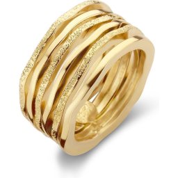 Casa Jewelry Ring Moraira Satin 58 - Zilver - Goud Verguld