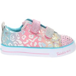 Skechers - maat 26 - Shuffle Lite Leopard Cutie Meisjes Sneakers - Roze