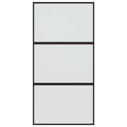 vidaXL Schuifdeur 102,5x205 cm gehard glas en aluminium zwart