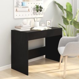 vidaXL Bureau 101x50x76,5 cm bewerkt hout zwart