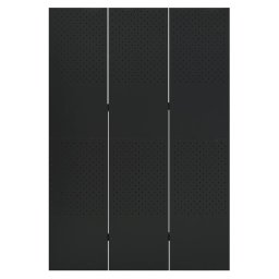 vidaXL Kamerscherm met 3 panelen 120x180 cm staal zwart