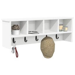 vidaXL Wandgemonteerde kapstok Muurmontage Wit 75 x 16 x 26 cm