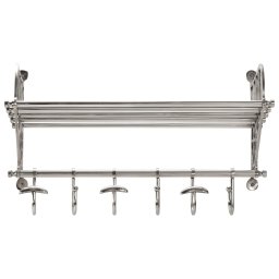 vidaXL Bagagerek met kleerhangers wandmontage aluminium