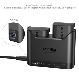 SmallRig 5485 Turbo Charging Kit For LP-E6P Camera Batteries
