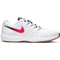 Nike - maat 40.5 - Air Zoom Prestige Heren Sportschoenen - White/Laser Crimson-Gridiron-Wheat - Maat 40.5