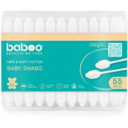 Baboo Baby Swabs wattenstaafjes voor Kinderen vanaf Geboorte 55 st
