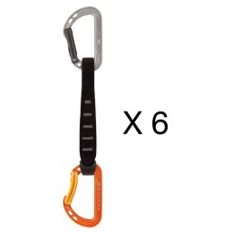PETZL Spirit Express 17cm 6-Pack - Klimsets
