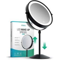 Mirlux Make-Up Spiegel - Hoogte verstelbaar - Zwart - 1-10x Vergroting