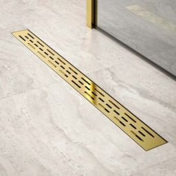 Mirlux Douchegoot - 80cm - Goud - Standaard rooster - RVS - Met Flens