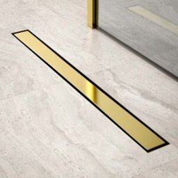 Mirlux Douchegoot - 80cm - Goud - Tegelrooster - RVS - Met Flens
