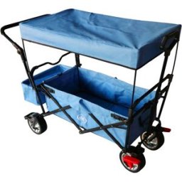 AXI AB210 Opvouwbare Bolderwagen met dak, tas, rem en duwstang Blauw