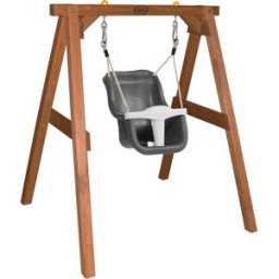 AXI Baby Schommel Bruin met zitje Grijs/wit