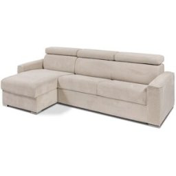 Vente-unique Express-hoekslaapbank van antracietgrijs ribfluweel - Bed met brede latten 160 cm - Matras 18 cm - VIZIR