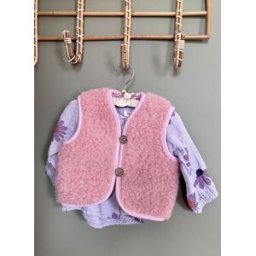 WOLLIES Amsterdam - Wollen Kinder Vest - 100% Merino Wol - 74-80 - Roze